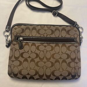 Coach Tan and Brown Crossbody Bag